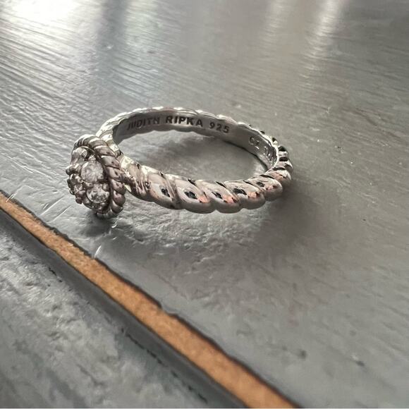 Judith Ripka 925 Sterling Silver CZ Ring Size 7 - Picture 2 of 8